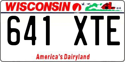 WI license plate 641XTE