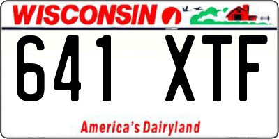 WI license plate 641XTF