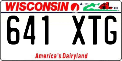 WI license plate 641XTG