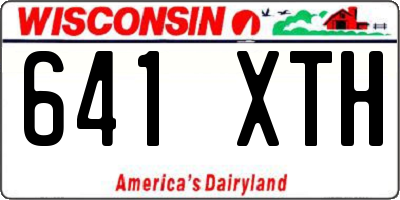 WI license plate 641XTH
