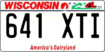 WI license plate 641XTI