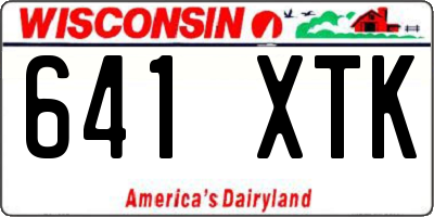 WI license plate 641XTK