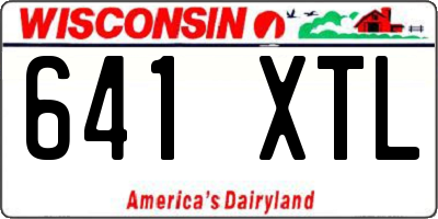 WI license plate 641XTL