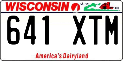 WI license plate 641XTM