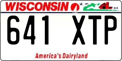 WI license plate 641XTP