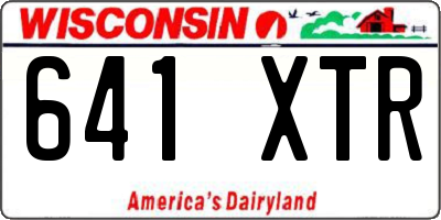 WI license plate 641XTR
