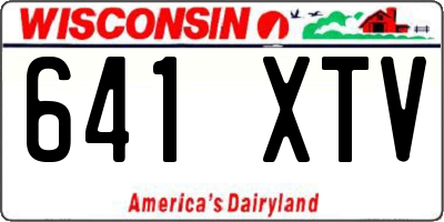 WI license plate 641XTV