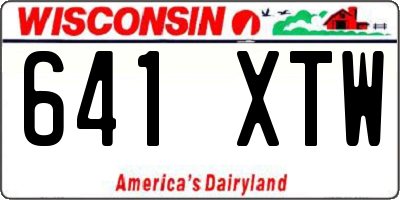 WI license plate 641XTW