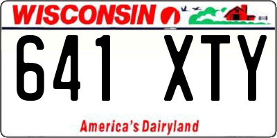 WI license plate 641XTY