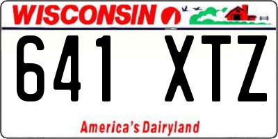 WI license plate 641XTZ