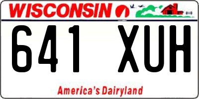 WI license plate 641XUH