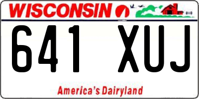 WI license plate 641XUJ