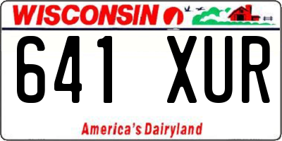 WI license plate 641XUR