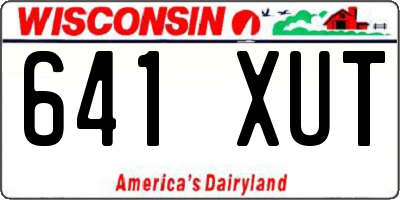 WI license plate 641XUT
