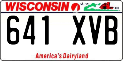 WI license plate 641XVB