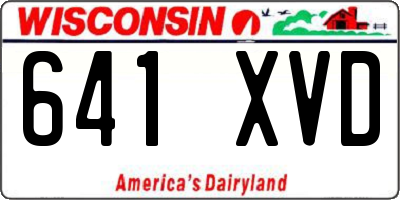 WI license plate 641XVD