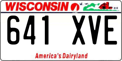 WI license plate 641XVE