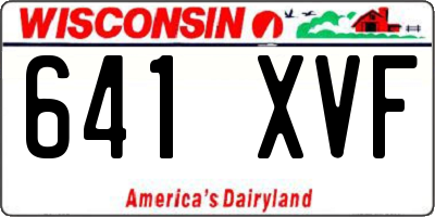 WI license plate 641XVF