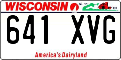 WI license plate 641XVG