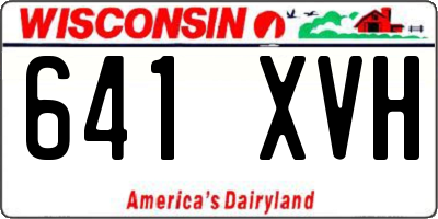 WI license plate 641XVH