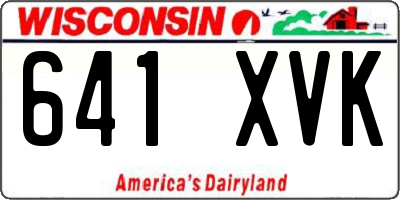 WI license plate 641XVK