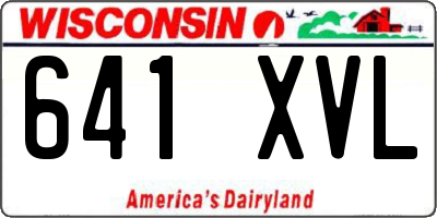 WI license plate 641XVL