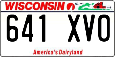WI license plate 641XVO