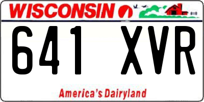 WI license plate 641XVR