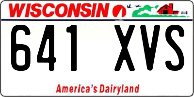 WI license plate 641XVS