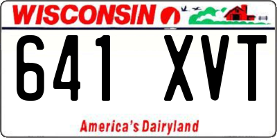 WI license plate 641XVT