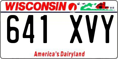 WI license plate 641XVY