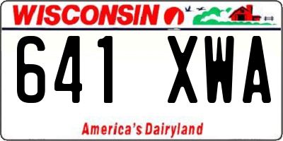 WI license plate 641XWA