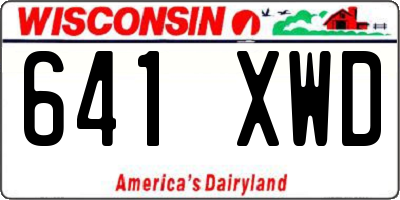 WI license plate 641XWD