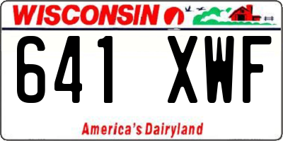 WI license plate 641XWF