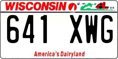 WI license plate 641XWG