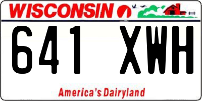 WI license plate 641XWH