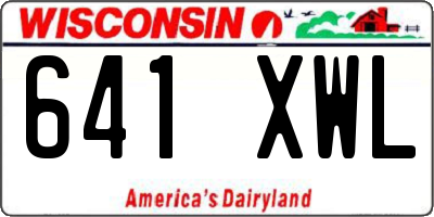 WI license plate 641XWL