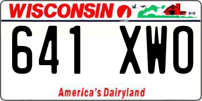 WI license plate 641XWO