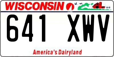 WI license plate 641XWV