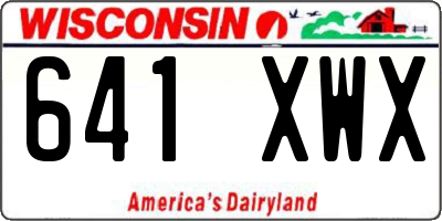 WI license plate 641XWX