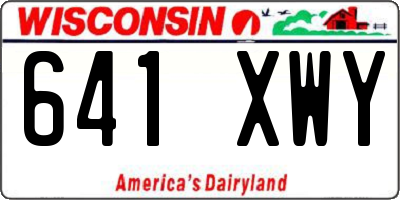 WI license plate 641XWY