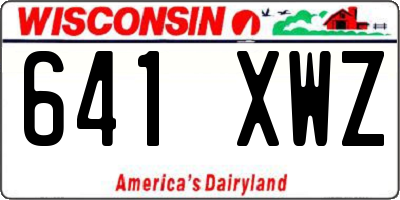 WI license plate 641XWZ