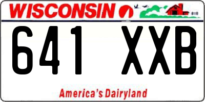WI license plate 641XXB
