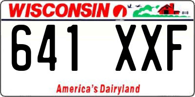WI license plate 641XXF