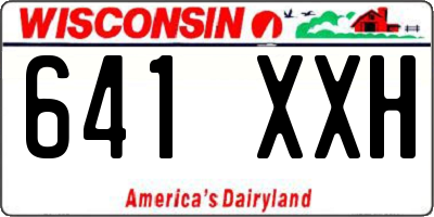 WI license plate 641XXH