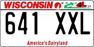 WI license plate 641XXL