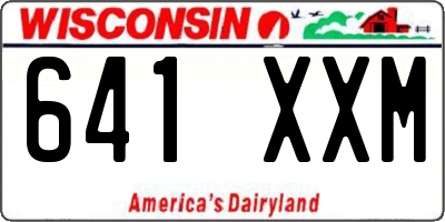 WI license plate 641XXM