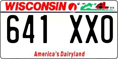 WI license plate 641XXO