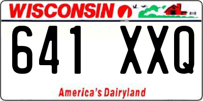 WI license plate 641XXQ