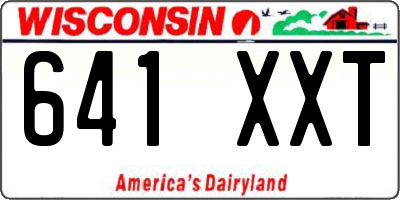 WI license plate 641XXT
